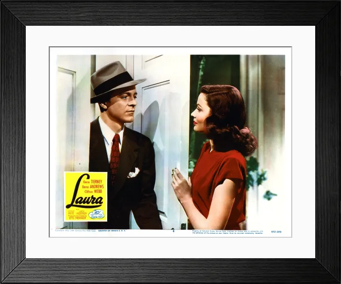 Framed Print : AURA, Dana Andrews, Gene Tierney, 1944. TM and Copyright 20th Century Fox Film Corp. All rights reserved. Courtesy: Everett Collection Framed Print : AURA, Dana Andrews, Gene Tierney, 1944. TM and Copyright 20th Century Fox Film Corp. All rights reserved. Courtesy: Everett Collection