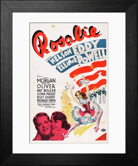 Framed Print : ROSALIE, US poster art, from left: Nelson Eddy, Eleanor Powell, 1937 Framed Print : ROSALIE, US poster art, from left: Nelson Eddy, Eleanor Powell, 1937