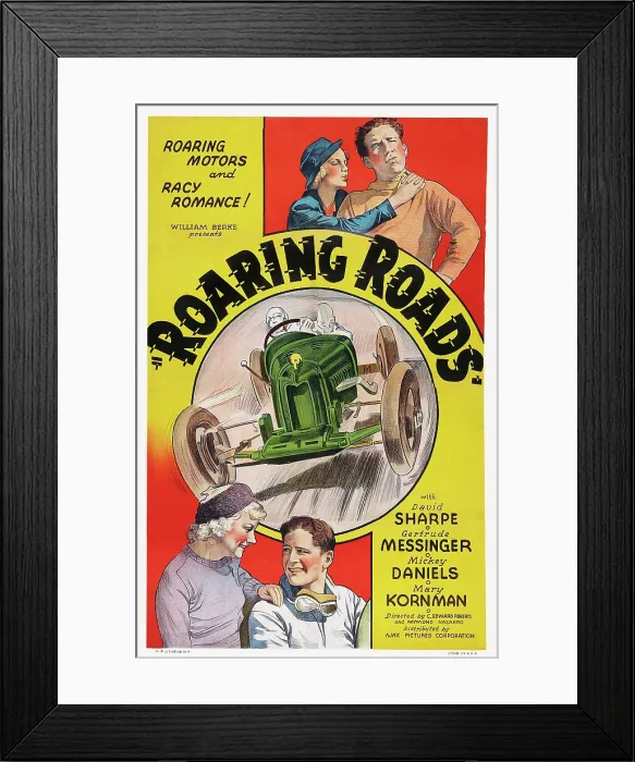 Framed Print : ROARING ROADS, US poster art, clockwise from top left: Gertrude Messinger, Mickey Daniels, David Sharpe, Mary Kornman, 1935 Framed Print : ROARING ROADS, US poster art, clockwise from top left: Gertrude Messinger, Mickey Daniels, David Sharpe, Mary Kornman, 1935