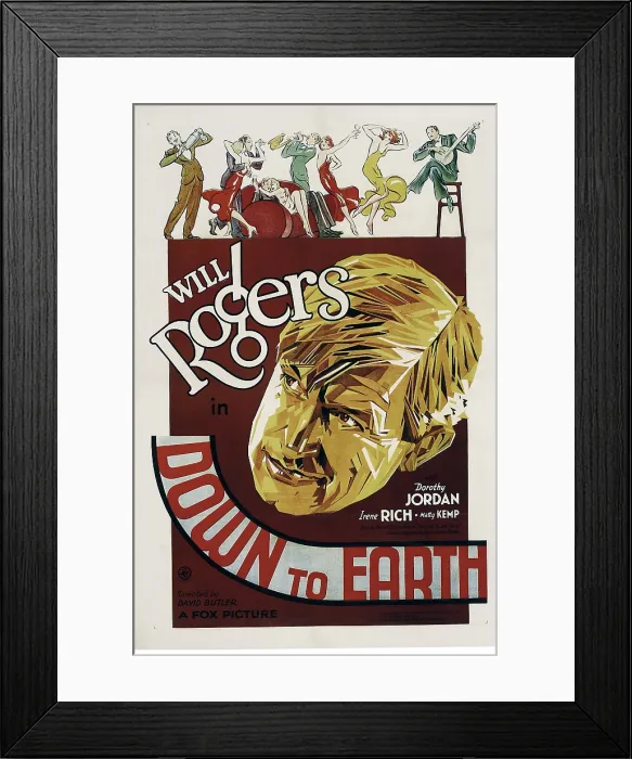 Framed Print : DOWN TO EARTH, Will Rogers, 1932