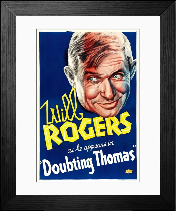Framed Print : DOUBTING THOMAS, Will Rogers, 1935, TM and Copyright 20th Century Fox Film Corp. All rights reserved. / courtesy Everett Collection