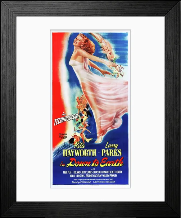 Framed Print : DOWN TO EARTH, US poster art, Rita Hayworth, 1947