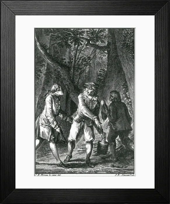 Framed Print : MOREAU, Jean Michel, called 'the Younger' (1741-1814). The Doctor In Spite of Himself. Illustration of Molire's work. Etching Framed Print : MOREAU, Jean Michel, called 'the Younger' (1741-1814). The Doctor In Spite of Himself. Illustration of Molire's work. Etching