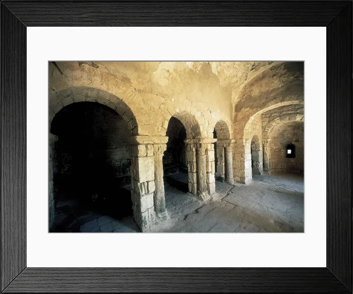 Framed Print : Abbey of Montmajour. FRANCE. PROVENCE ALPES CTE D'AZUR. BOUCHES-DU-RHNE. Arles. Chapel of Saint Peter. Romanesque art. AISA / Everett Collection**US SALES ONLY**