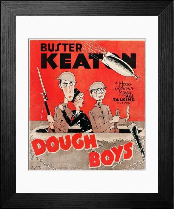 Framed Print : DOUGHBOYS, US poster art, from left: Buster Keaton, Sally Eilers, Cliff Edwards, 1930