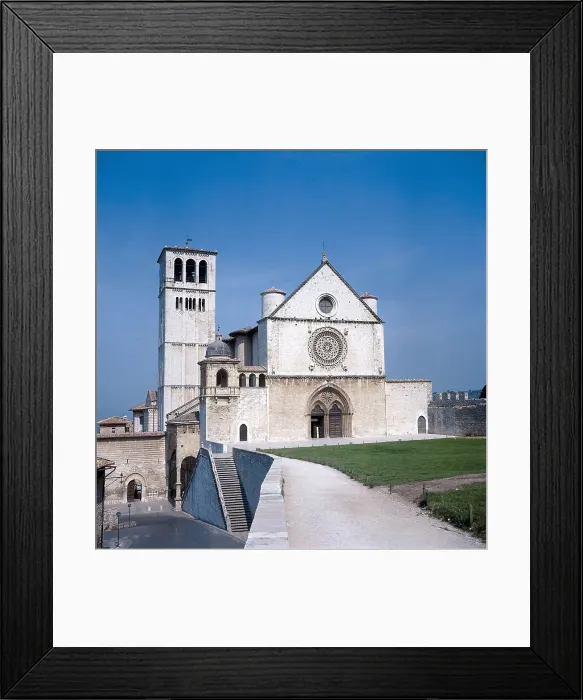 Framed Print : Basilica of St. 1228-1253. ITALY. UMBRIA. PERUGIA. Assisi. Gothic art. Architecture. AISA / Everett Collection**US SALES ONLY**