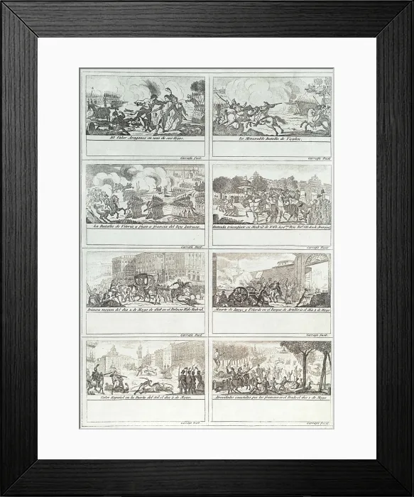 Framed Print : Spain. Peninsular War (1808-1814). Scenes of the war. Engraving. SPAIN. Madrid. Municipal Museum. AISA / Everett Collection**US SALES ONLY**