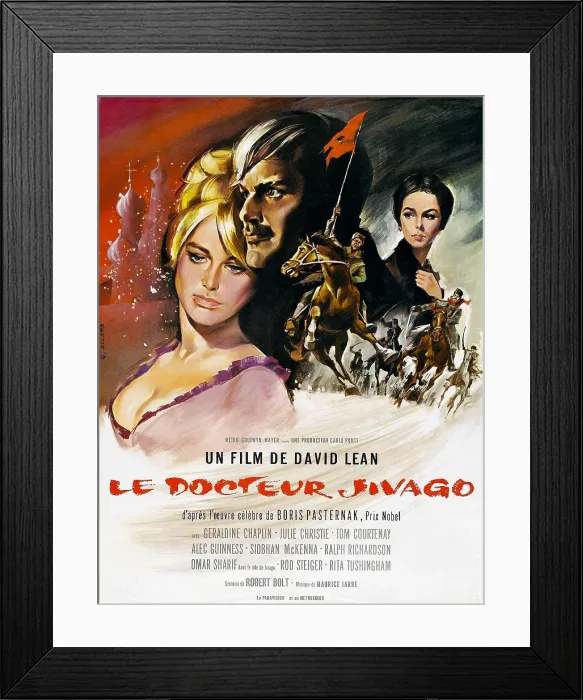 Framed Print : DOCTOR ZHIVAGO, (aka LE DOCTEUR JIVAGO), from left: Julie Christie, Omar Sharif, Geraldine Chaplin, 1965