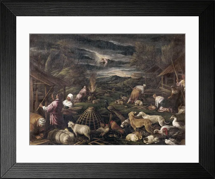 Framed Print : Bassano, Jacopo. Noah after the Flood. ca. 1575. Renaissance art. Cinquecento. Oil on canvas. SPAIN. Madrid. Prado Museum. AISA / Everett Collection**US SALES ONLY**