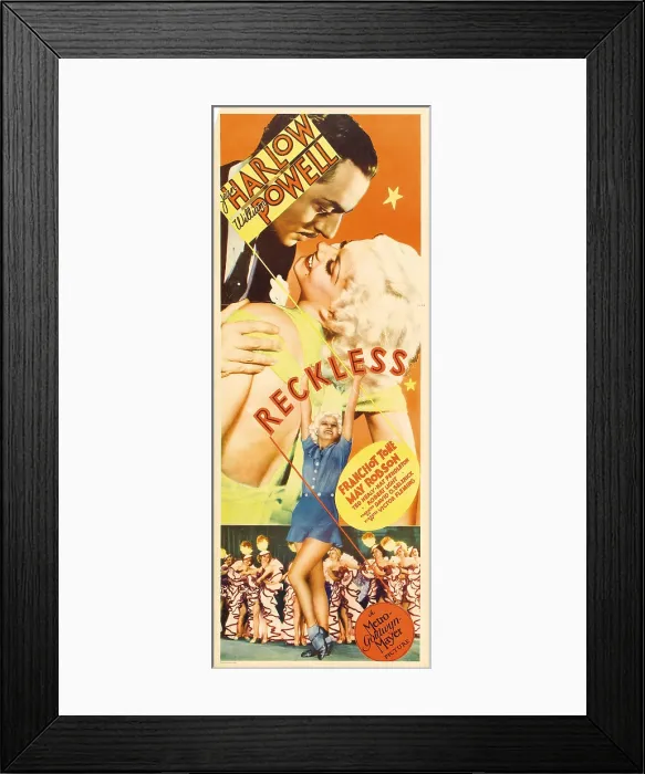 Framed Print : RECKLESS, top from left: William Powell, Jean Harlow, bottom: Jean Harlow, 1935