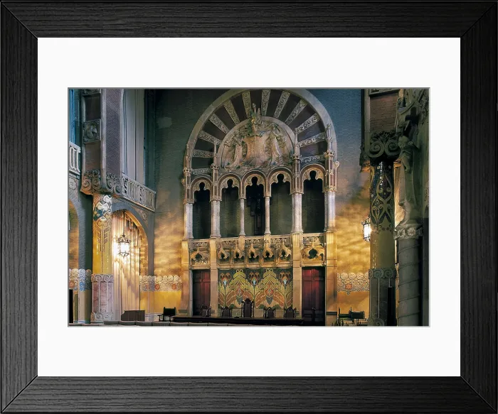 Framed Print : DOMENECH I ROURA, Pere (1881-1962); DOMENECH I MONTANER, Lluis (1850-1923). Hospital de la Santa Creu i de Sant Pau (Saint Paul's and Holy Cross Hospital). SPAIN. CATALONIA