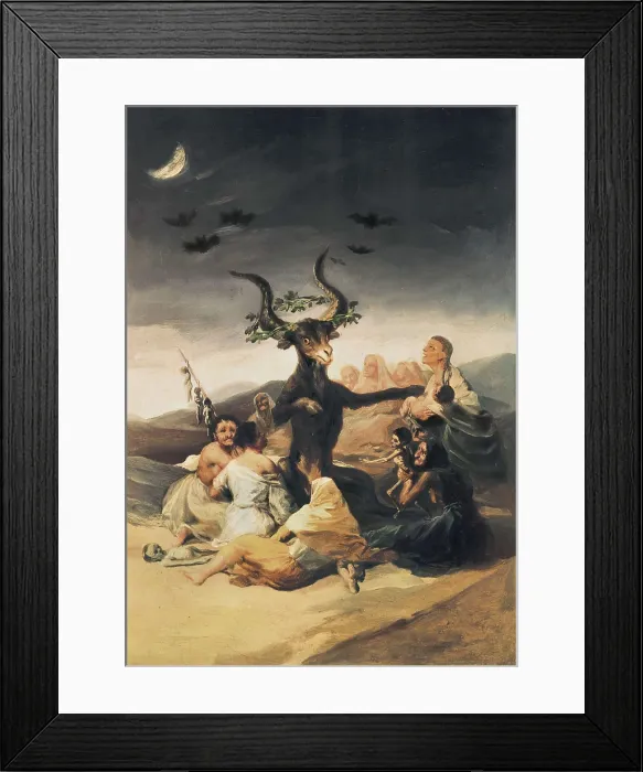 Framed Print : GOYA Y LUCIENTES, Francisco de (1746-1828). El Aquelarre. 1797-1798. Oil on canvas. SPAIN. Madrid. Lzaro Galdiano Foundation. AISA / Everett Collection**US SALES ONLY**