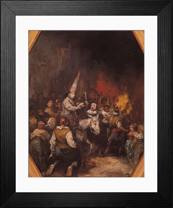 Framed Print : LUCAS VELAZQUEZ, Eugenio (1817-1870). Damned by the Inquisition. ca. 1862. Costumbrism. Oil on canvas. SPAIN. Madrid. Prado Museum. AISA / Everett Collection**US SALES ONLY**