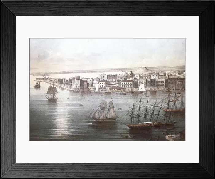 Framed Print : Havana (ca. 1810). View of the harbour from Casa Blanca. Litography. FRANCE. Paris. National Library. AISA / Everett Collection**US SALES ONLY**