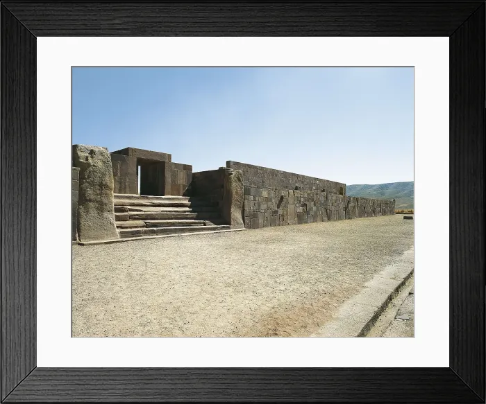 Framed Print : BOLIVIA. LA PAZ. Tiahuanaco. Entrance to the Kalasasaya Temple. AISA / Everett Collection**US SALES ONLY**
