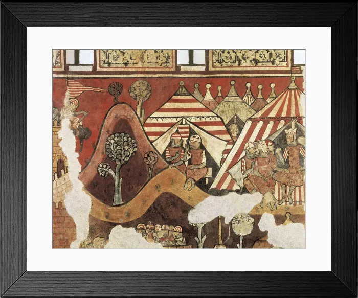 Framed Print : The Conquest of Majorca. 1285 - 1290. James I's camp for the assault on Palma de Mallorca, 31st December 1229