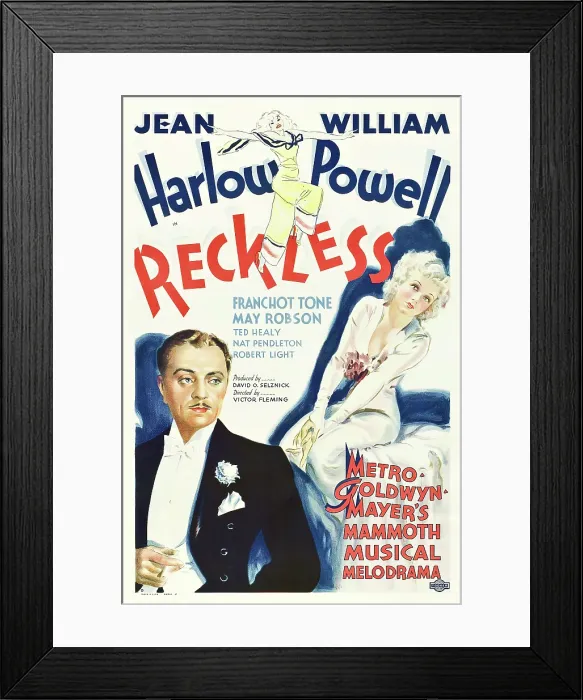 Framed Print : RECKLESS, William Powell, Jean Harlow, 1935