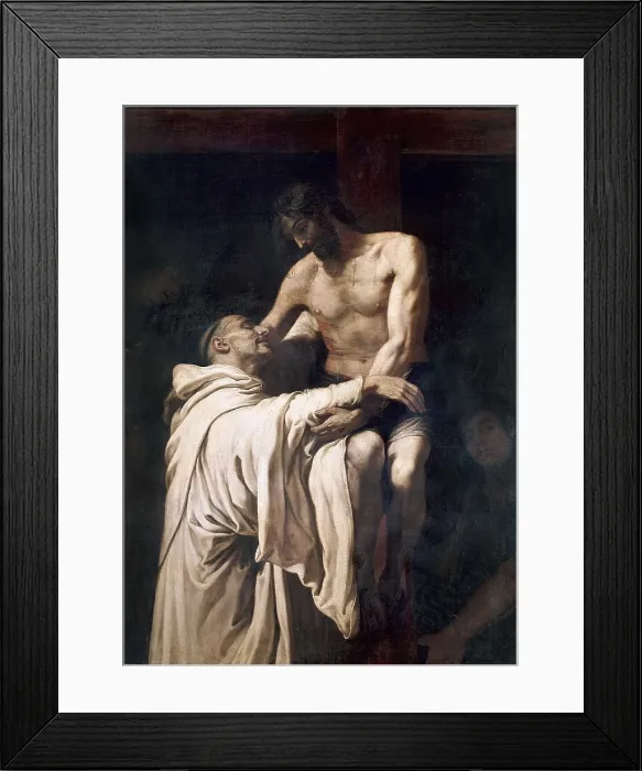Framed Print : RIBALTA, Francisco (1565-1628). Christ Embracing St. 1625 - 1627. Baroque art. Oil on canvas. SPAIN. Madrid. Prado Museum. AISA / Everett Collection**US SALES ONLY**