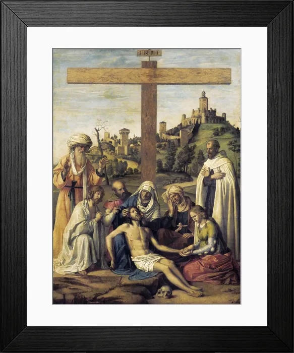 Framed Print : CIMA da CONEGLIANO, Giovanni Battista, also called (1459-1517). The Deposition. Renaissance art. Oil on wood. RUSSIA. Moscow. Pushkin Museum of Fine Arts
