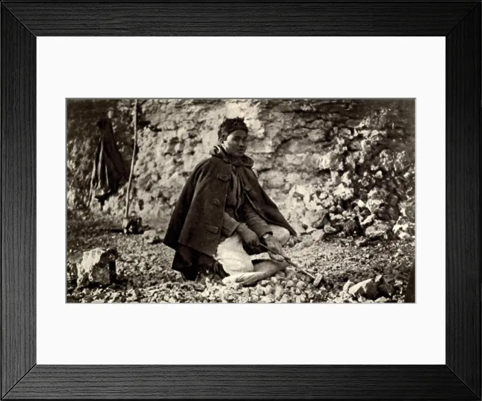 Framed Print : World War 1: Battle of Verdun. Indo-Chinese soldier in the out-of-doors winter garb provided to the French Colonials
