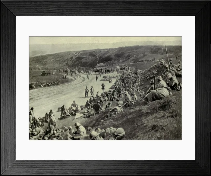 Framed Print : World War 1. Somme Offensive. A concentration of French troops is taking place an hour before the attack on Sailly-Saillisel Framed Print : World War 1. Somme Offensive. A concentration of French troops is taking place an hour before the attack on Sailly-Saillisel