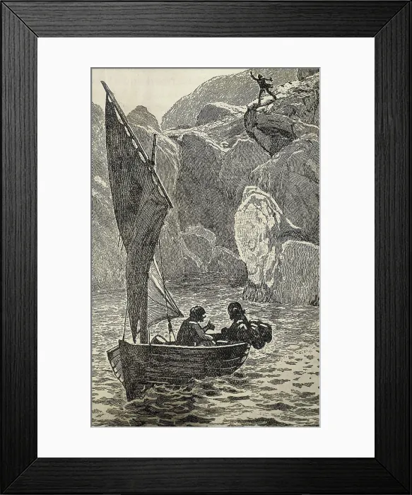 Framed Print : STEVENSON, Robert Louis (1850-1894). 'Kidnapped'. Illustration. Etching. SPAIN. Barcelona. Biblioteca de Catalunya (National Library of Catalonia)
