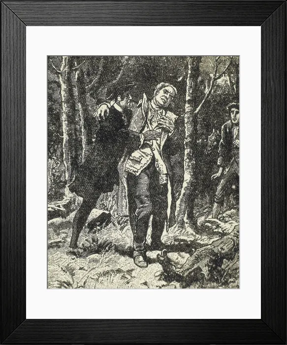 Framed Print : STEVENSON, Robert Louis (1850-1894). 'Kidnapped'. Illustration. Etching. SPAIN. Barcelona. Biblioteca de Catalunya (National Library of Catalonia) Framed Print : STEVENSON, Robert Louis (1850-1894). 'Kidnapped'. Illustration. Etching. SPAIN. Barcelona. Biblioteca de Catalunya (National Library of Catalonia)