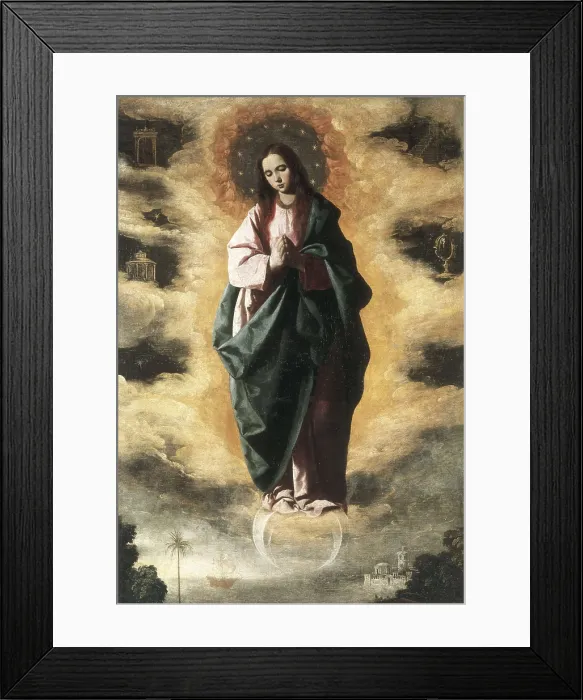 Framed Print : ZURBARAN, Francisco de (1598-1664). The Immaculate Conception. ca. 1630 - ca. 1635. Oil on canvas. SPAIN. Madrid. Prado Museum. AISA / Everett Collection**US SALES ONLY** Framed Print : ZURBARAN, Francisco de (1598-1664). The Immaculate Conception. ca. 1630 - ca. 1635. Oil on canvas. SPAIN. Madrid. Prado Museum. AISA / Everett Collection**US SALES ONLY**