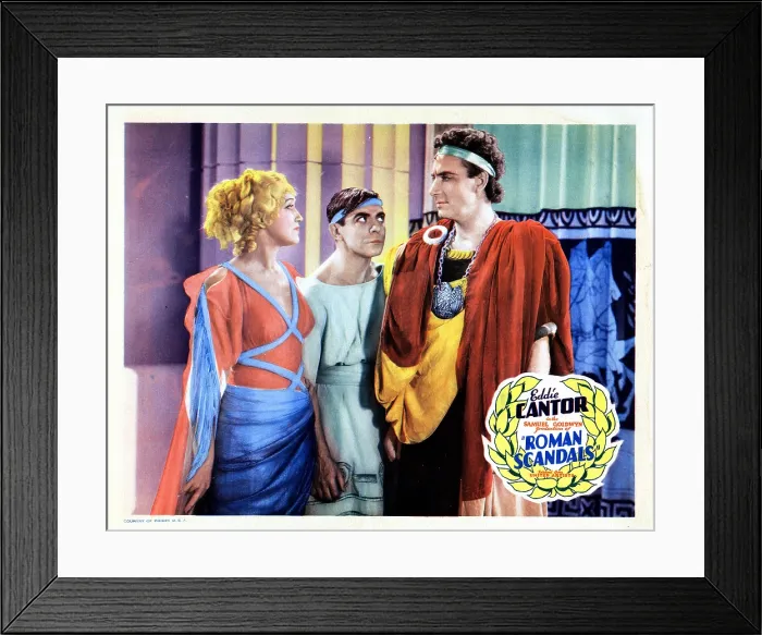Framed Print : ROMAN SCANDALS, from left, Gloria Stuart, Eddie Cantor, Alan Mowbray, 1933