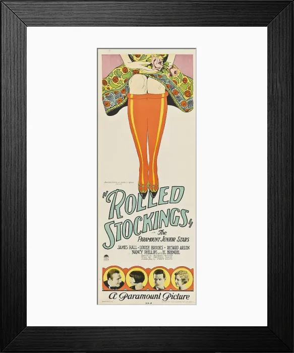 Framed Print : ROLLED STOCKINGS, bottom from left: James Hall, Louise Brooks, Richard Arlen, Nancy Phillips, 1927