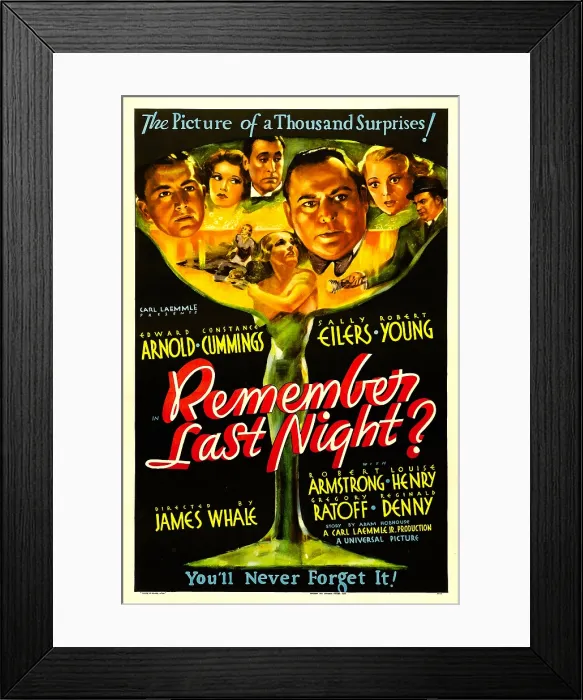 Framed Print : REMEMBER LAST NIGHT?, top far left: Robert Young, top center: Edward Arnold, 1935