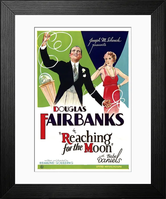 Framed Print : REACHING FOR THE MOON, from left: Douglas Fairbanks, Bebe Daniels, 1930