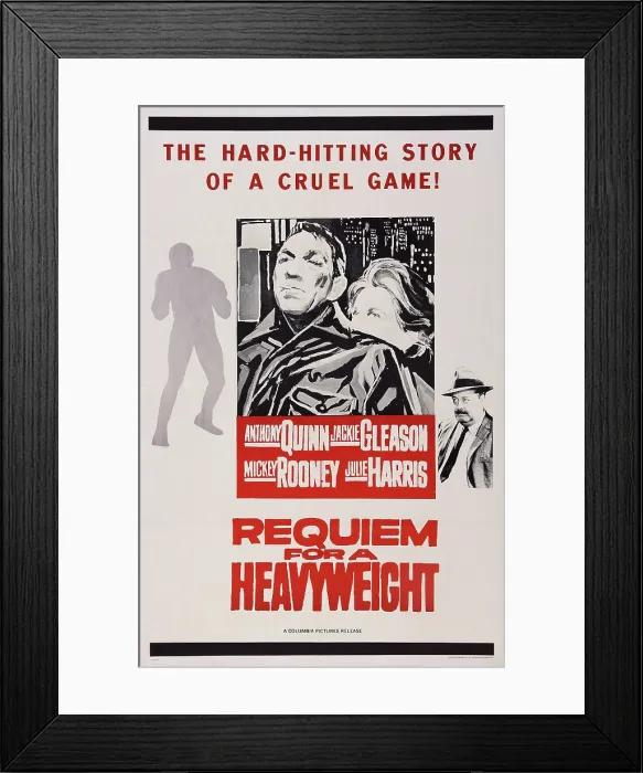 Framed Print : REQUIEM FOR A HEAVYWEIGHT, l-r: Anthony Quinn, Julie Harris, Jackie Gleason on poster art, 1962 Framed Print : REQUIEM FOR A HEAVYWEIGHT, l-r: Anthony Quinn, Julie Harris, Jackie Gleason on poster art, 1962