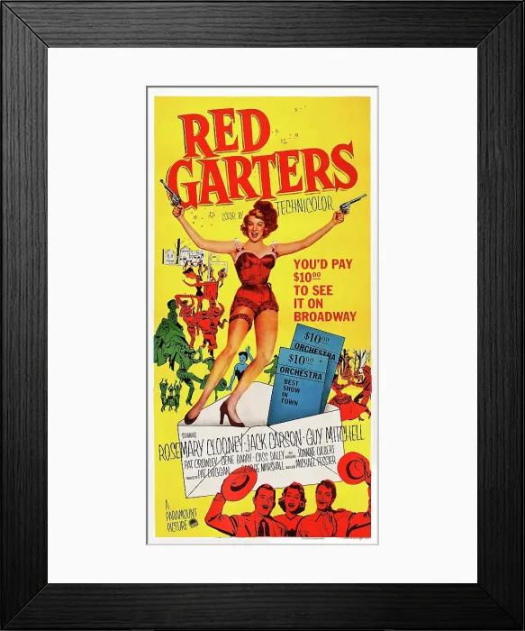 Framed Print : RED GARTERS, US poster art, Rosemary Clooney, 1954 Framed Print : RED GARTERS, US poster art, Rosemary Clooney, 1954
