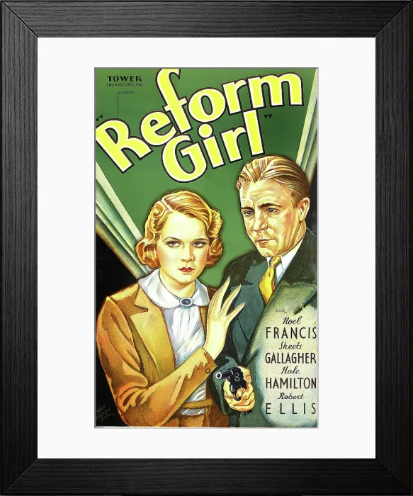 Framed Print : REFORM GIRL, US poster art, from left: Noel Francis, Skeets Gallagher, 1933