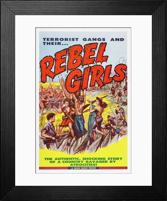 Framed Print : REBEL GIRLS, US poster art, 1957 Framed Print : REBEL GIRLS, US poster art, 1957