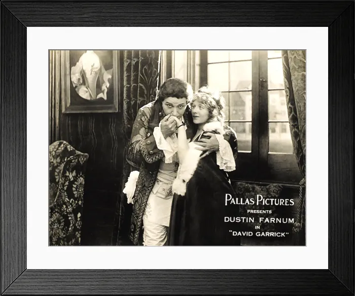 Framed Print : DAVID GARRICK, left: Dustin Farnum on lobbycard, 1916 Framed Print : DAVID GARRICK, left: Dustin Farnum on lobbycard, 1916