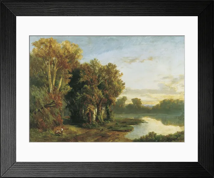 Framed Print : RIGALT, Luis (1814-1894). Landscape on the banks of a river. Romanticism. Oil on canvas. SPAIN. Barcelona. National Art Museum of Catalonia Framed Print : RIGALT, Luis (1814-1894). Landscape on the banks of a river. Romanticism. Oil on canvas. SPAIN. Barcelona. National Art Museum of Catalonia