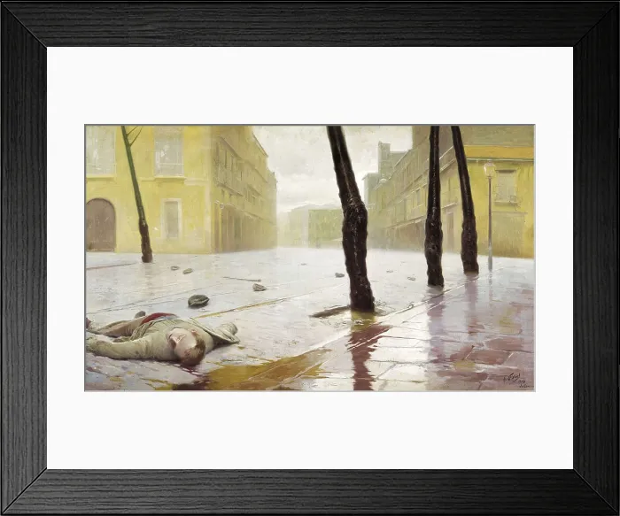 Framed Print : FILLOL, Antonio (1870-1930). After the Scuffle. 1904. Oil on canvas. SPAIN. Valencia. San Pio V Fine Arts Museum. AISA / Everett Collection**US SALES ONLY** Framed Print : FILLOL, Antonio (1870-1930). After the Scuffle. 1904. Oil on canvas. SPAIN. Valencia. San Pio V Fine Arts Museum. AISA / Everett Collection**US SALES ONLY**