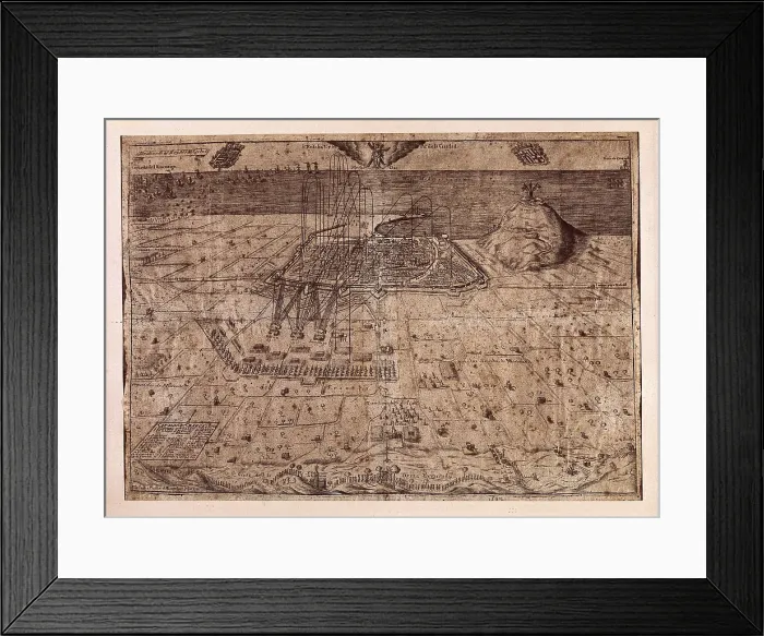 Framed Print : Spain (17th c.). Catalan Revolt or Reapers War (1652). Barcelona besieged from sea and land by the troops of Felipe IV. SPAIN. Barcelona. Barcelona City History Museum Framed Print : Spain (17th c.). Catalan Revolt or Reapers War (1652). Barcelona besieged from sea and land by the troops of Felipe IV. SPAIN. Barcelona. Barcelona City History Museum