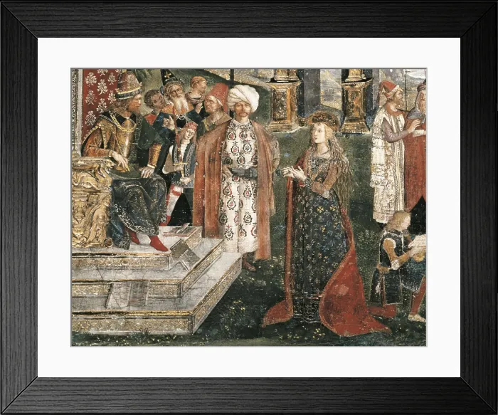 Framed Print : PINTURICCHIO, Bernardino di Betto, called Il (1454-1513). St Catherine's Disputation. 1492-1494. Representation of Lucrezia Borgia before Cesare Borgia. Renaissance art