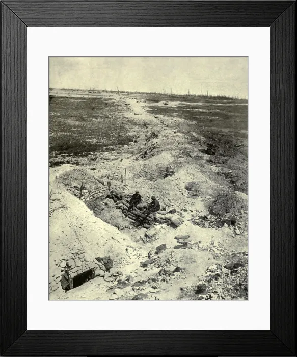 Framed Print : World War 1. Somme Offensive. The most desolate region of the Somme Battlefield near Ovillers-la-Boiselle, an obliterated village Framed Print : World War 1. Somme Offensive. The most desolate region of the Somme Battlefield near Ovillers-la-Boiselle, an obliterated village