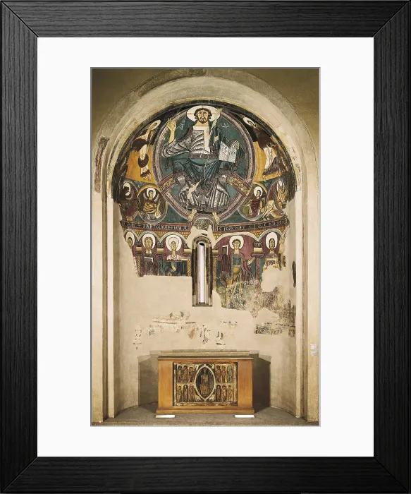Framed Print : AISA / Everett Collection SANT CLIMENT DE TALL, Master of (12th century). Church of Sant Climent in Tall. Paintings in the central apse. c. 1123