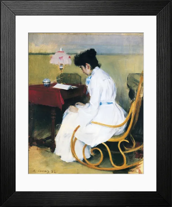 Framed Print : CASAS i CARBO, Ramn (1866-1932). Rocking Chair. 1892. Oil on canvas. Private Collection. AISA / Everett Collection**US SALES ONLY** Framed Print : CASAS i CARBO, Ramn (1866-1932). Rocking Chair. 1892. Oil on canvas. Private Collection. AISA / Everett Collection**US SALES ONLY**