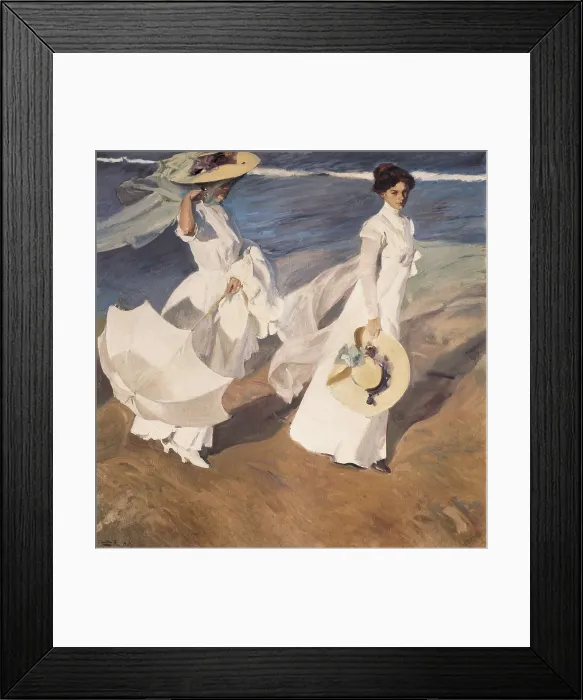 Framed Print : SOROLLA, Joaqun (1863-1923). Walk on the beach. 1907. Oil on canvas. SPAIN. Madrid. Sorolla Museum. AISA / Everett Collection**US SALES ONLY**
