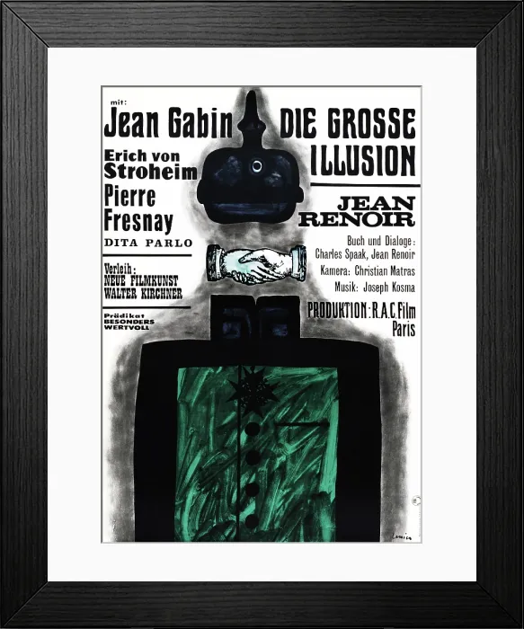 Framed Print : LA GRANDE ILLUSION, Polish poster art, 1937 Framed Print : LA GRANDE ILLUSION, Polish poster art, 1937