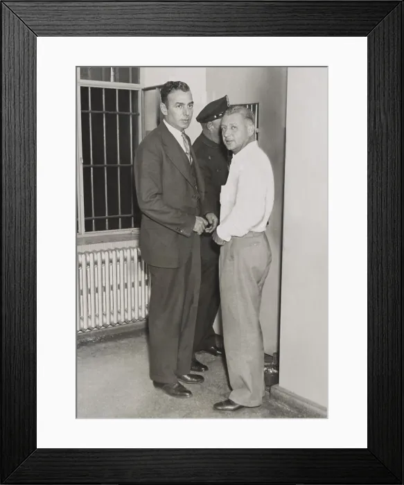 Framed Print : Everett C. Applegate held on a charge of criminal intimacy with 15-year-old Ruth Creighton. Oct. 9, 1935