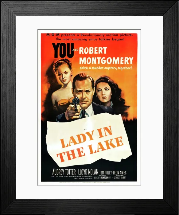 Framed Print : LADY IN THE LAKE, Audrey Totter, Robert Montgomery, Jayne Meadows, 1947