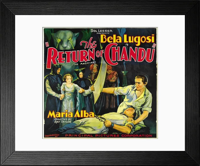 Framed Print : THE RETURN OF CHANDU, left center: Maria Alba, far right: Bela Lugosi, 1934