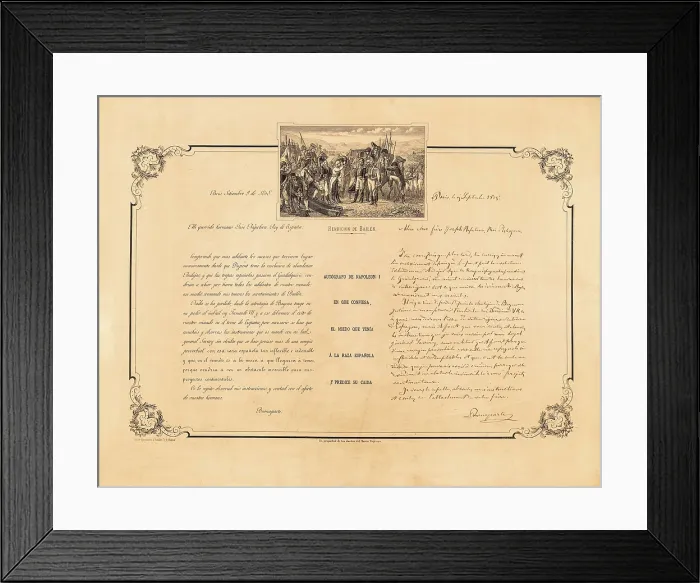 Framed Print : Spain. Peninsular War (1808-1814). Letter of Napolon to his brother Jos I, king of Espaa. SPAIN. Madrid. Army Museum. AISA / Everett Collection**US SALES ONLY**